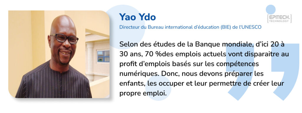 Yao Ydo, Directeur du BIE de l'UNESCO durant le webinaire de La Nation sur la mise à jour des curricula de formation